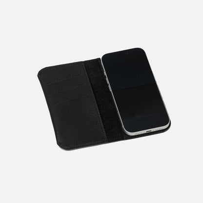 Étui portefeuille folio en cuir pour iPhone 17 Series avec MagSafe - Le Minimaliste 1.0