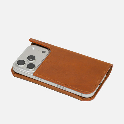 Étui portefeuille folio en cuir pour iPhone 17 Series avec MagSafe - Le Minimaliste 1.0