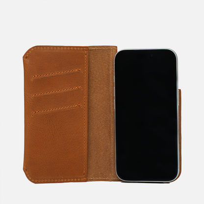 Étui portefeuille folio en cuir pour iPhone 17 Series avec MagSafe - Le Minimaliste 1.0