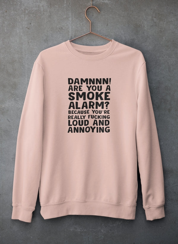 Bluza z Nadrukiem „Smoke Alarm” – Unisex Sweatshirt | Streetwear