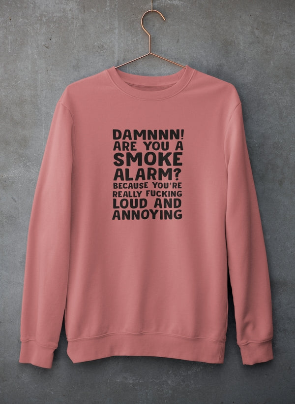 Bluza z Nadrukiem „Smoke Alarm” – Unisex Sweatshirt | Streetwear
